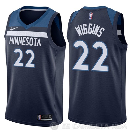 Camiseta Andrew Wiggins #22 Minnesota Timberwolves 2017-18 Azul - Haga un click en la imagen para cerrar